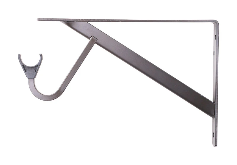 Shelf & Rod Bracket, Bronze, 11-1/4 In.