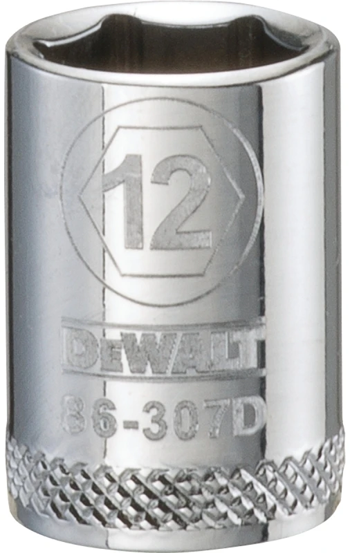 Metric Shallow Socket, 6-Point, 3/8 In. Drive, 12mm
