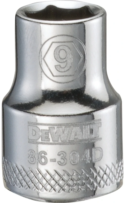Metric Shallow Socket, 6-Point, 3/8 In. Drive, 9mm