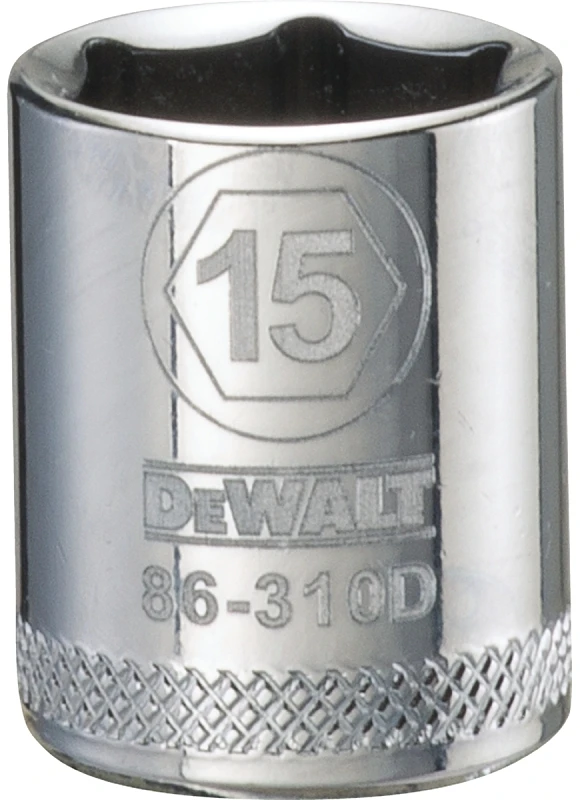 Metric Shallow Socket, 6-Point, 3/8 In. Drive, 15mm