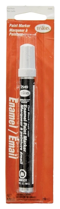 Enamel Craft Paint Marker, Black Flat, 1/3-oz.