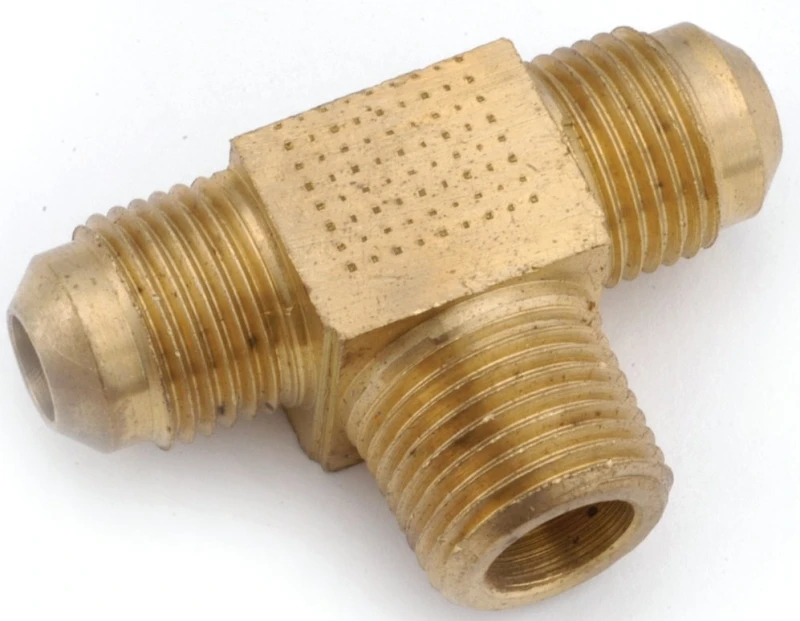 Brass Flare Tee, Lead Free, 1/2 x 1/2 In. MPT