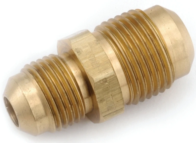 Pipe Fitting, Flare Reducing Union, Lead Free Brass, 1/2 x 3/8 In.
