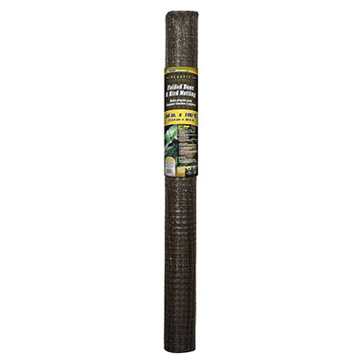 Economy-Grade Deer & Bird Mesh Netting, Black PVC, 7 x 100 Ft.