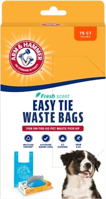 Dog Waste Bags, With Dispenser, 75-Ct.