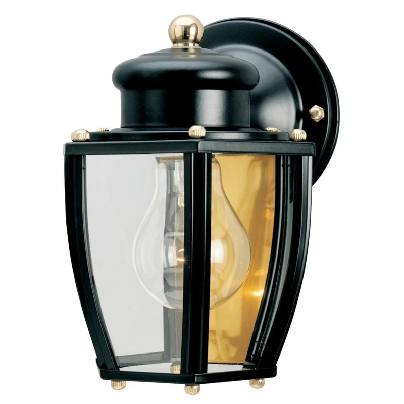 Wall Lantern, Black, 100-Watt Max