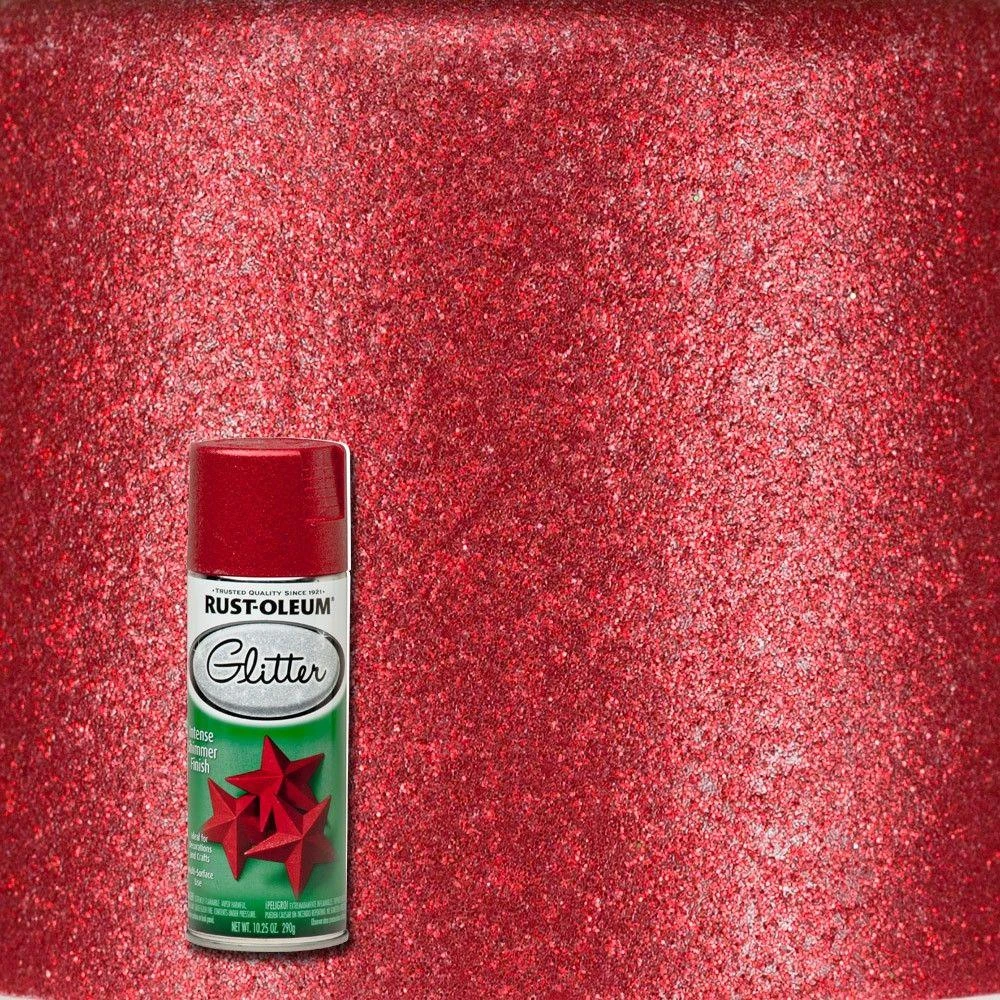Specialty Glitter Spray Paint, Red, 10.25-oz.
