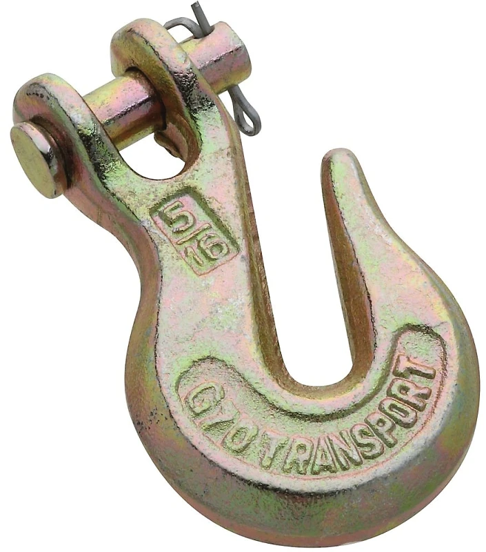 Clevis Grab Hook, Yellow Chromate, 5/16 In.