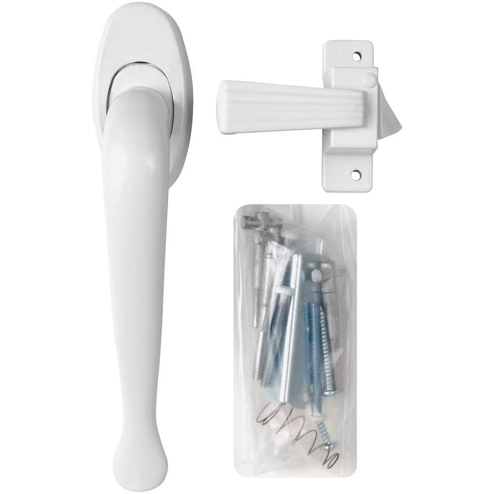 Pull Handle Door Latch, White