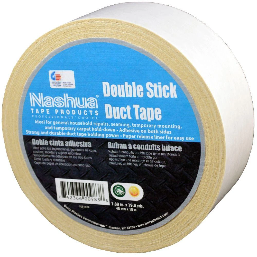 Duct Tape, Double Stick, 1.89-In. x 20-Yd.