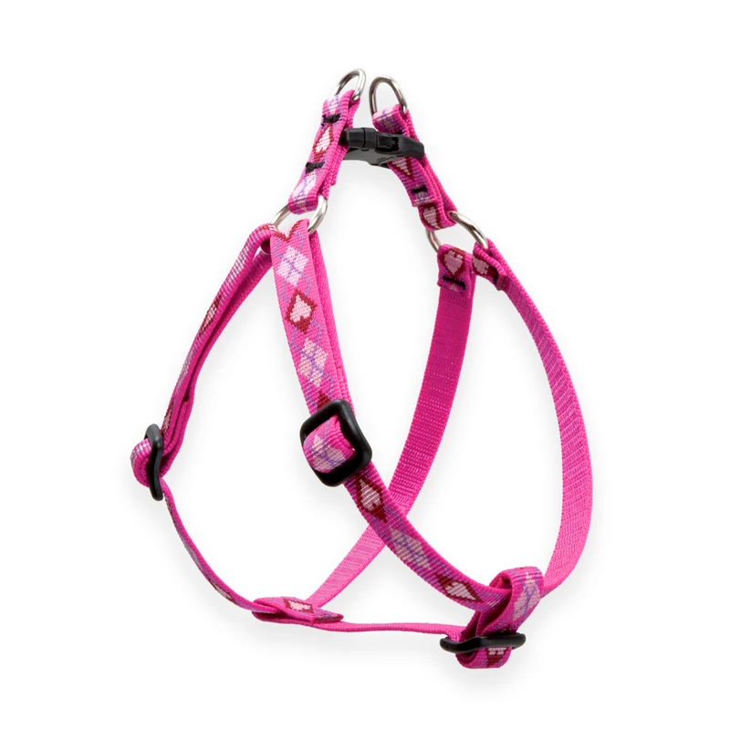 Step-In Dog Harness, Non-Restrictive, Puppy Love, 1/2 x 12 to 18-In.