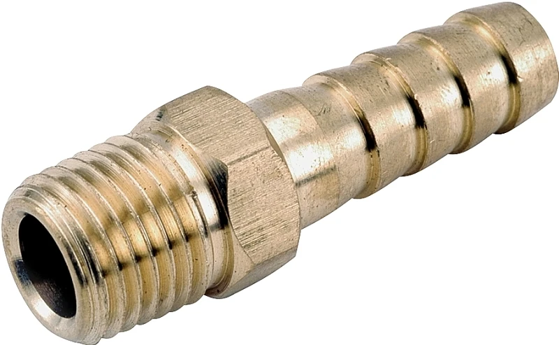Pipe Fitting, Barb Insert, Lead Free Brass, 3/16 Hose ID x 1/4 In. MIP