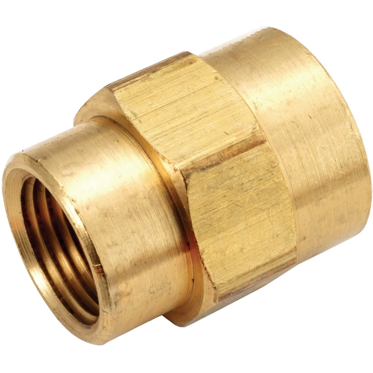 Pipe Fitting, Bell Reducing Coupling, Lead Free Brass, 1/2 x 1/4 In.