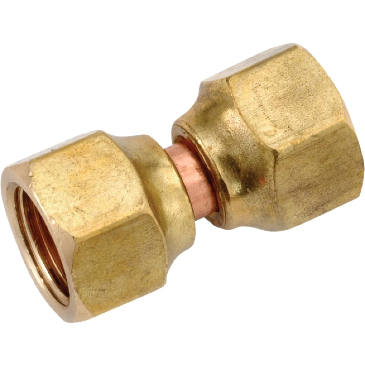 Pipe Fitting, Flare Swivel Connector, Lead Free Brass, 1/2 x 3/8 In.