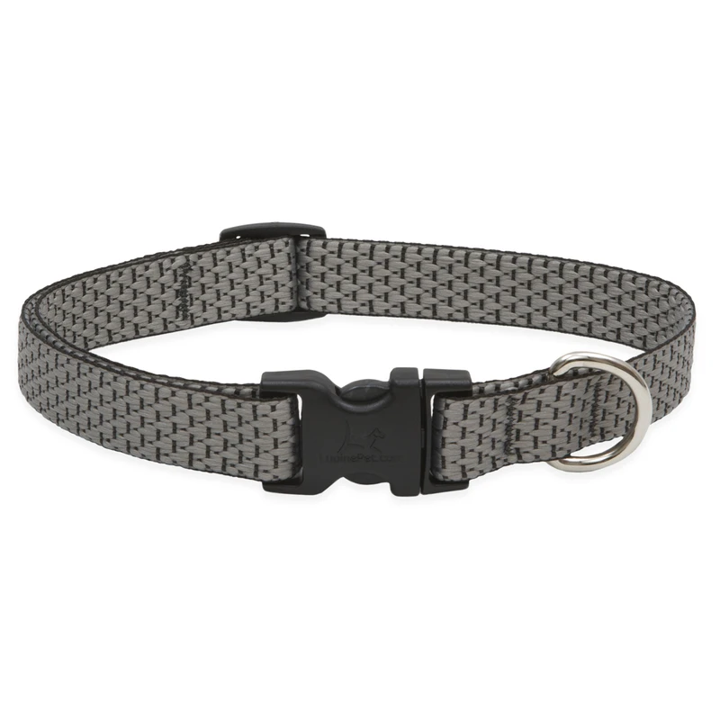 Eco Dog Collar, Adjustable, Granite, 3/4 x 13 to 22-In.