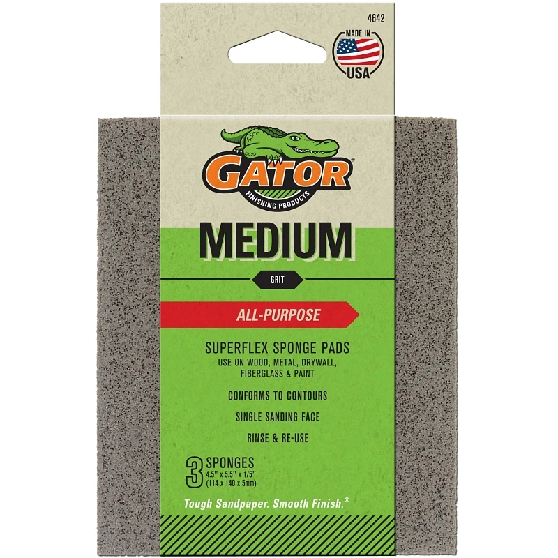 Premium Sanding Pad, 120-Grit, 4.5 x 5.5-In., 3-Pk.