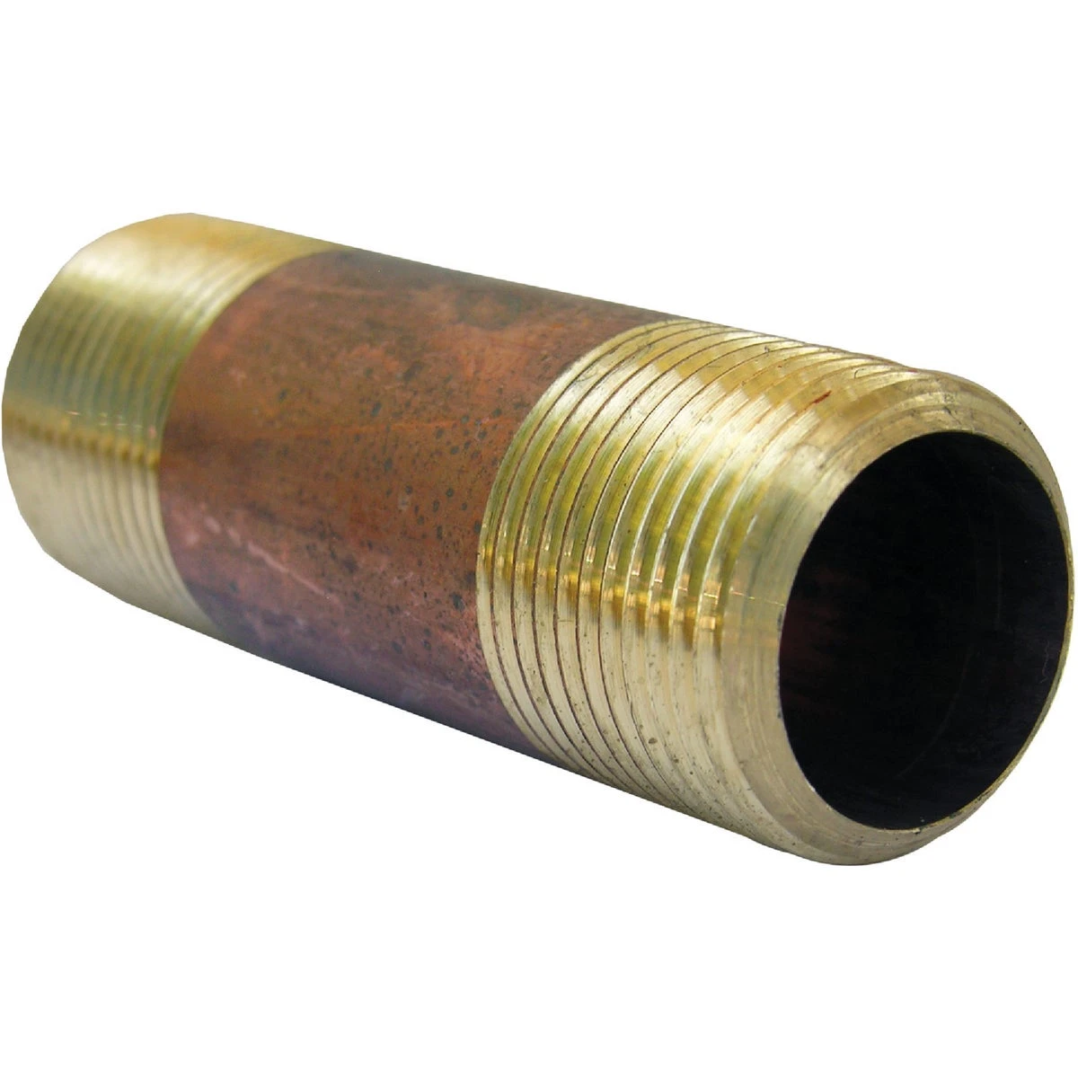 Pipe Fitting, Brass Nipple, Lead Free, 3/4 MPT x 3 In.
