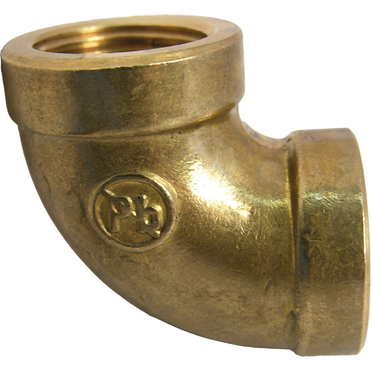 Pipe Fitting, 90-Degree Elbow, Lead Free Brass, 1/2 FIP x 1/2 In. FIP