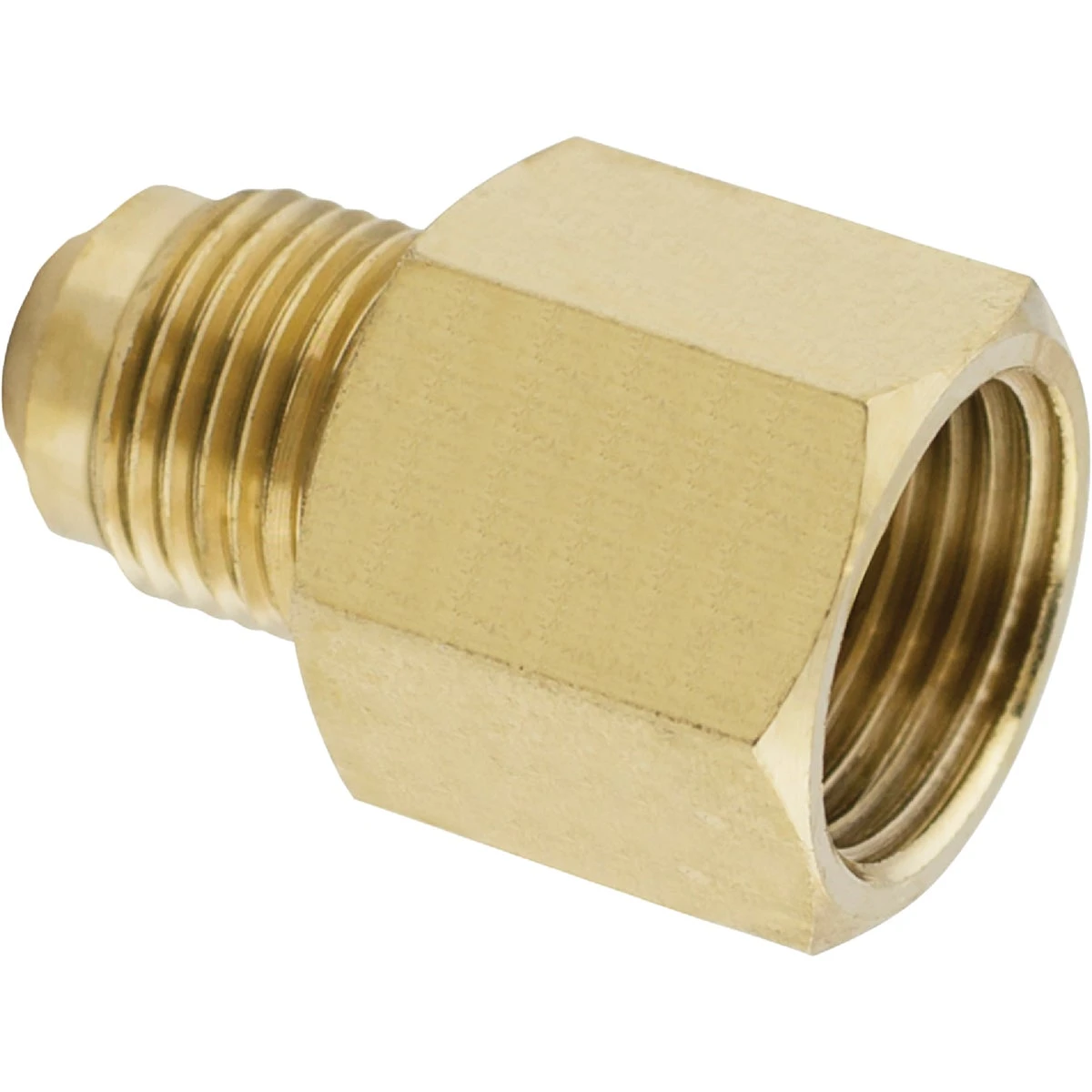 Brass Adapter, 1/2 Female Flare x 3/8 In. Male Flare