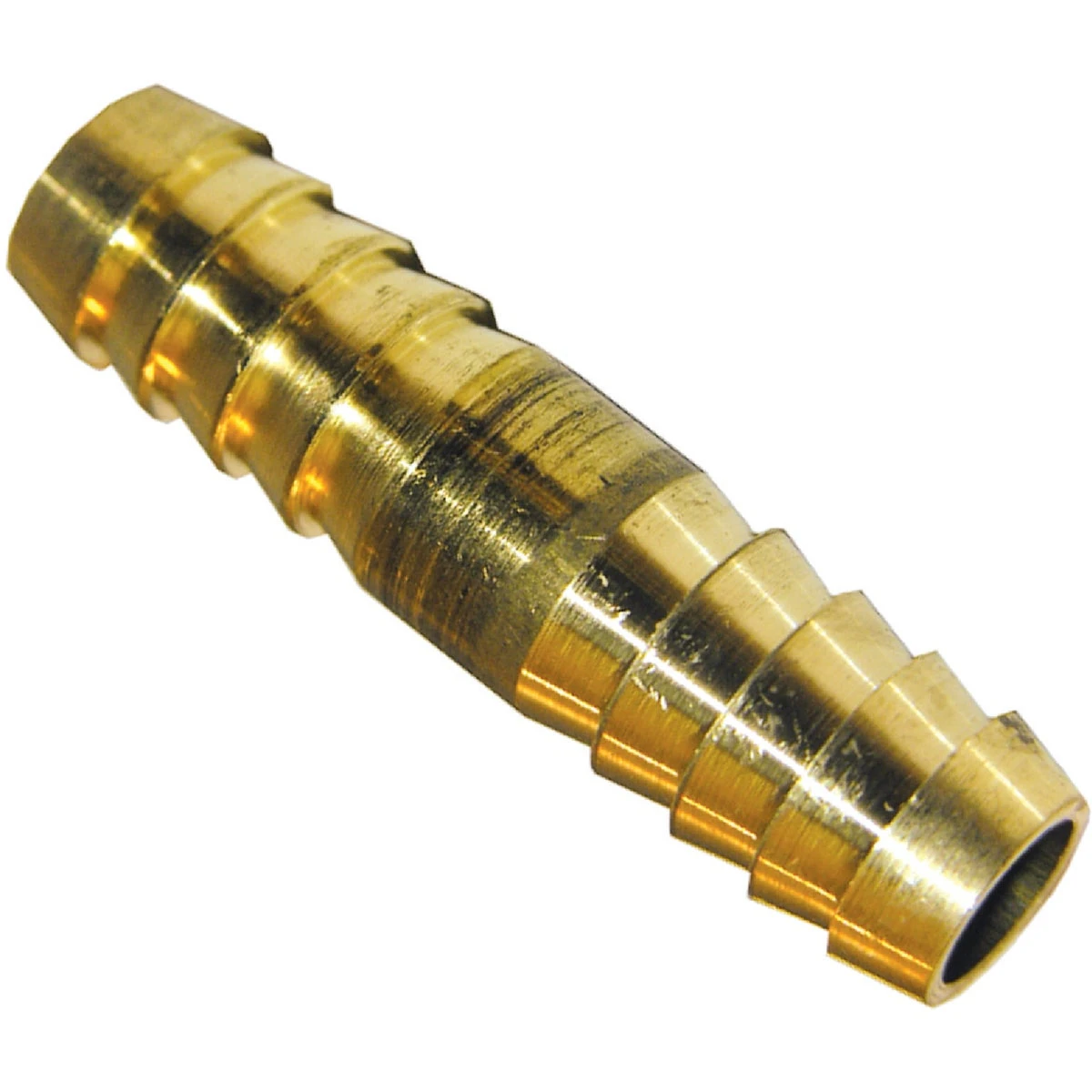 Pipe Fitting, Hose Barb Coupling, Brass, 3/8 In.