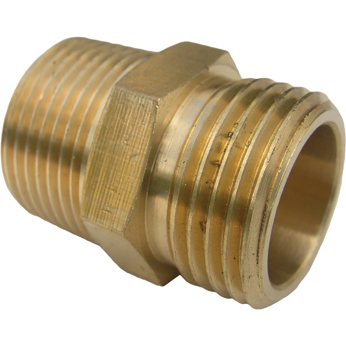 Garden Hose Brass Adapter, 3/4 MGH x 3/4 In. MPT