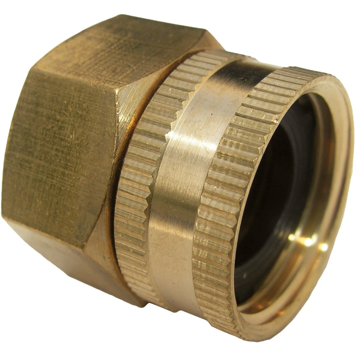 Garden Hose Brass Adapter, 3/4 FGH x 3/4 In. FPT
