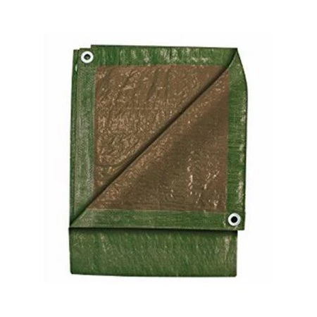 Wood Pile Tarp, Green/Brown, 6 x 24-Ft.