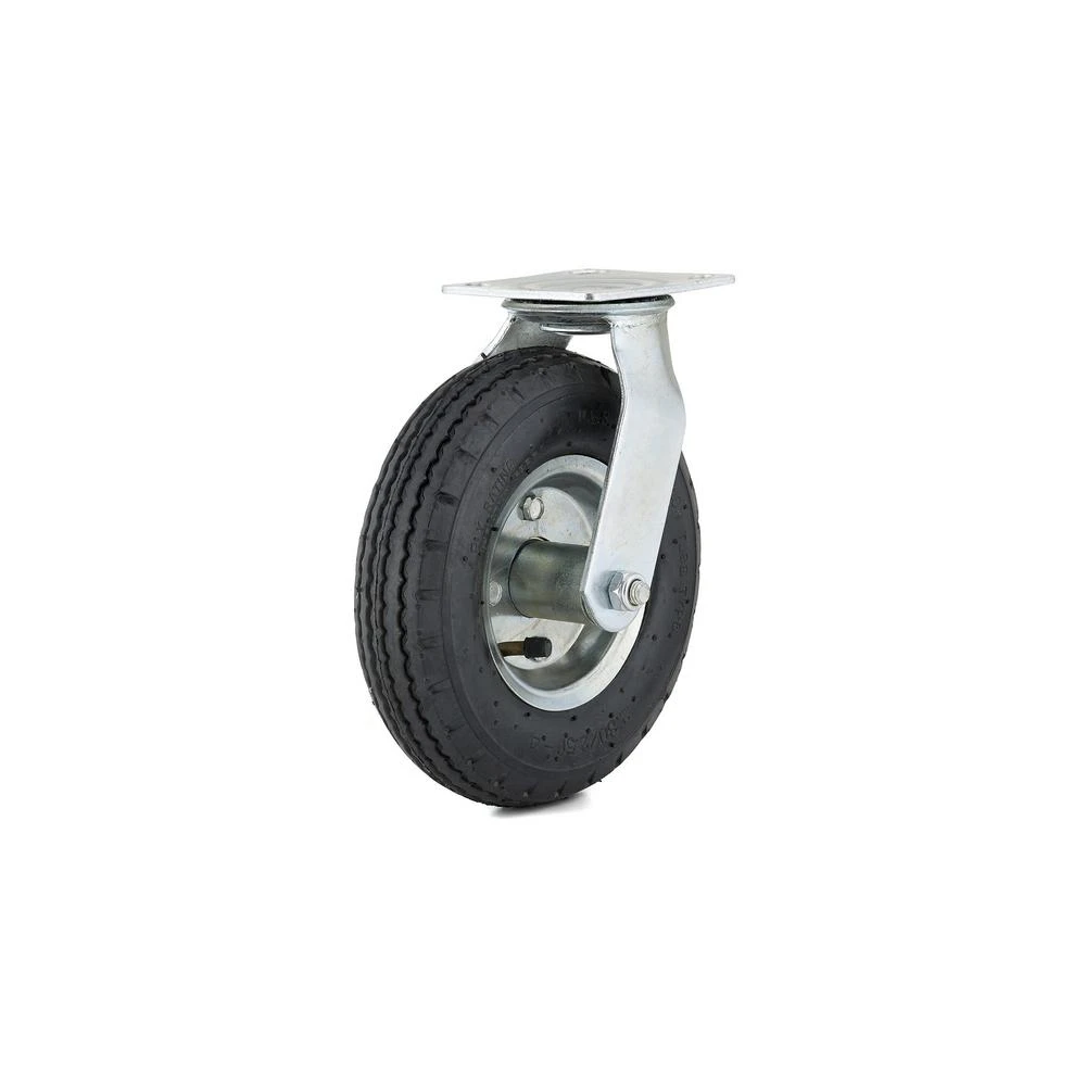 Swivel Caster, Pneumatic Wheel, 8 In.