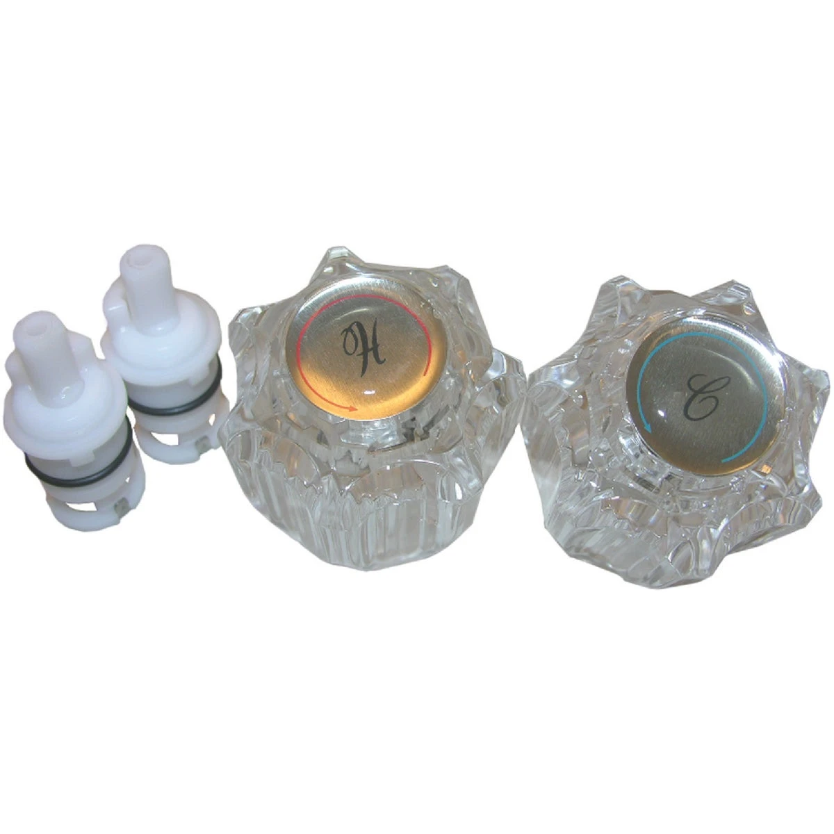 Delex, Acrylic, Two Handle, Trim Set, With Stems