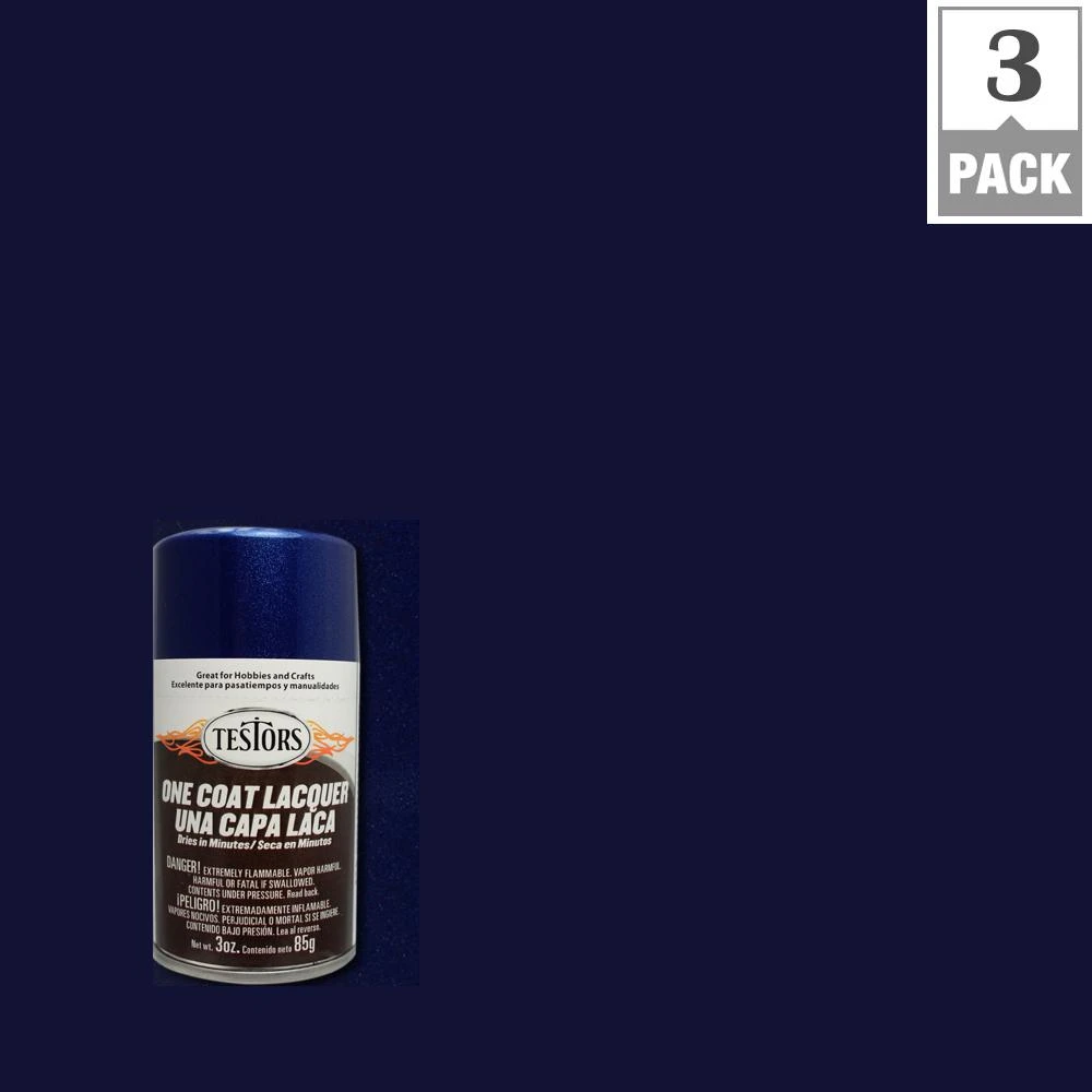 One-Coat Lacquer Craft Spray Paint, Deja Blue Gloss, 3-oz.