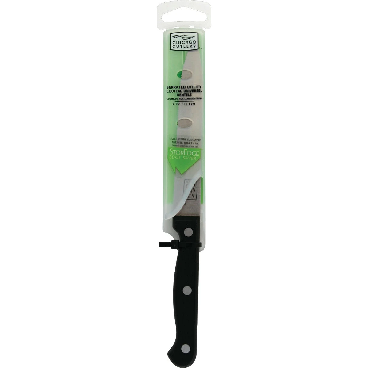 Essentials Utility Knife, Stainless Steel & Black, 4.75-In.