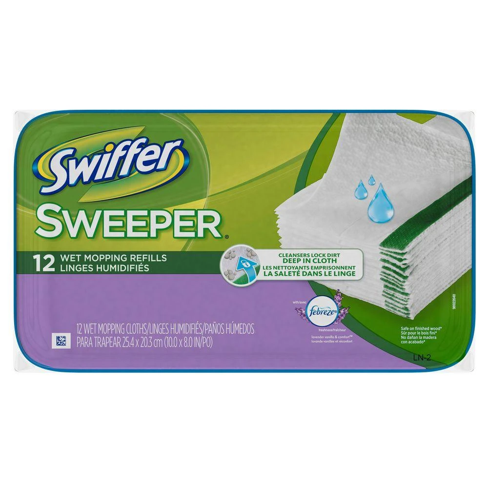 12-Count Febreze Lavender & Vanilla Wet Cloth Refills