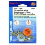 E-z Snap Toilet Bolt Set, 5/16 Inch X 2-1/2 Inch, Brass, Model #599 043