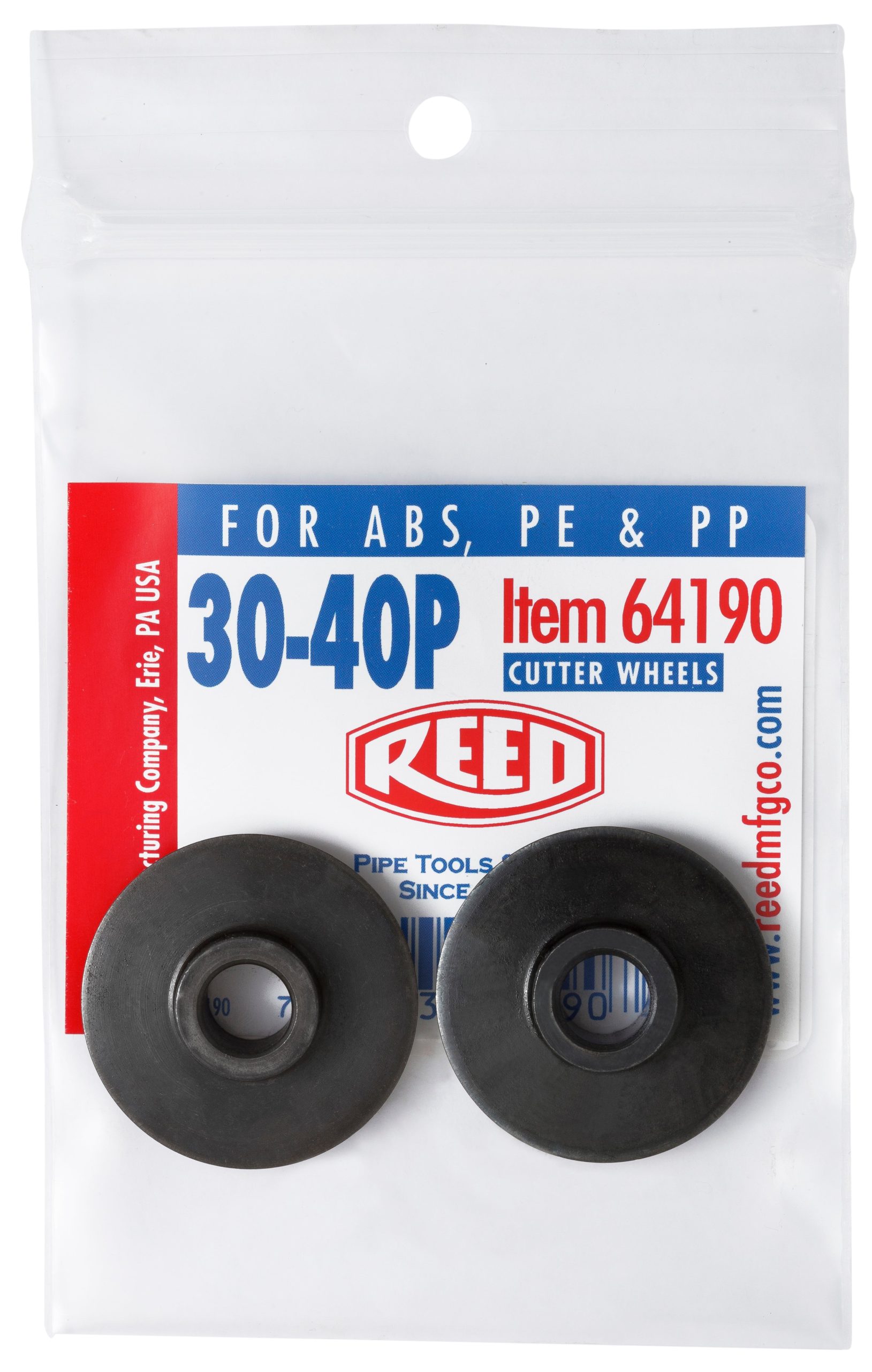 REED 2PK-30-40P Replacement Cutter Wheels, Plastic, 2-Pack