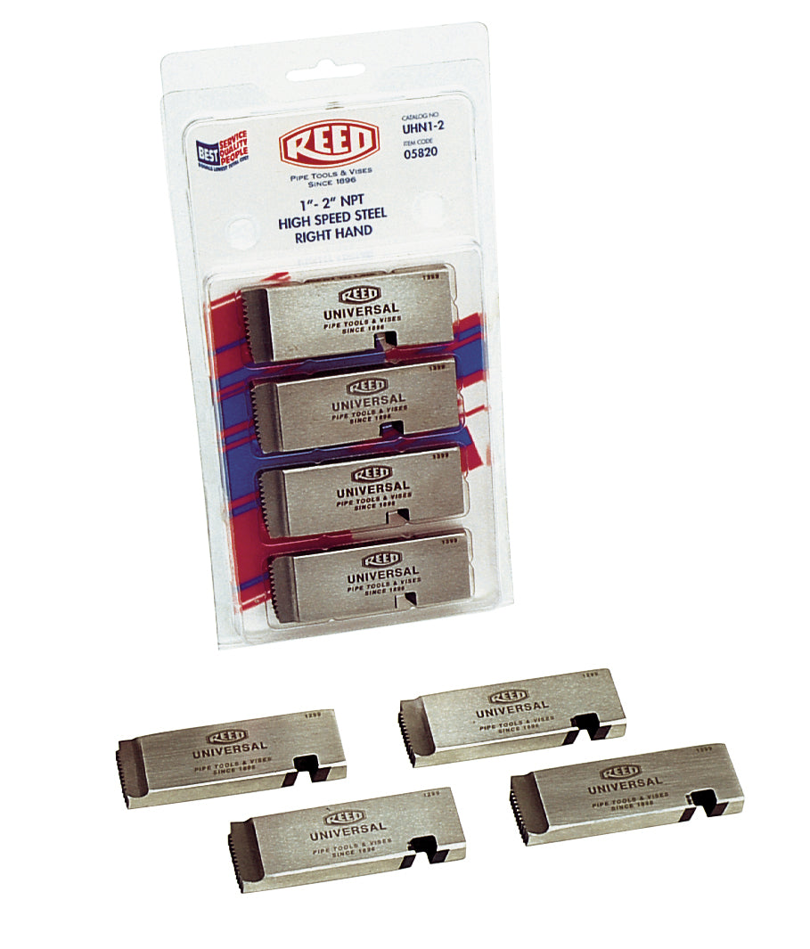 REED UHS1/2-3/4 Universal Die Segment, HS Stainless Steel 1/2 to 3/4-Inch NPT