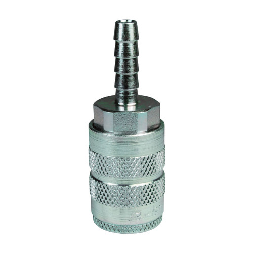 Dixon F-Series Steel Pneumatic Manual Standard Hose Barb Coupler, 1/2 in. Hose Barb x 3/8 in. Body