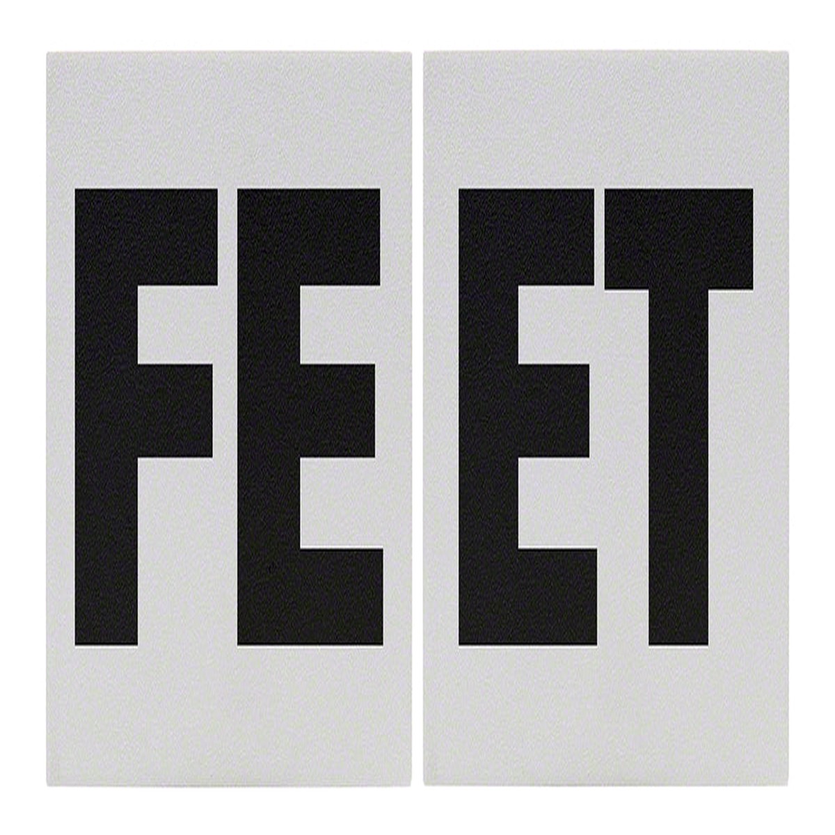 FEET 2 Tile Message Ceramic Skid Resistant Tile Depth Marker 6 Inch x 6 Inch
