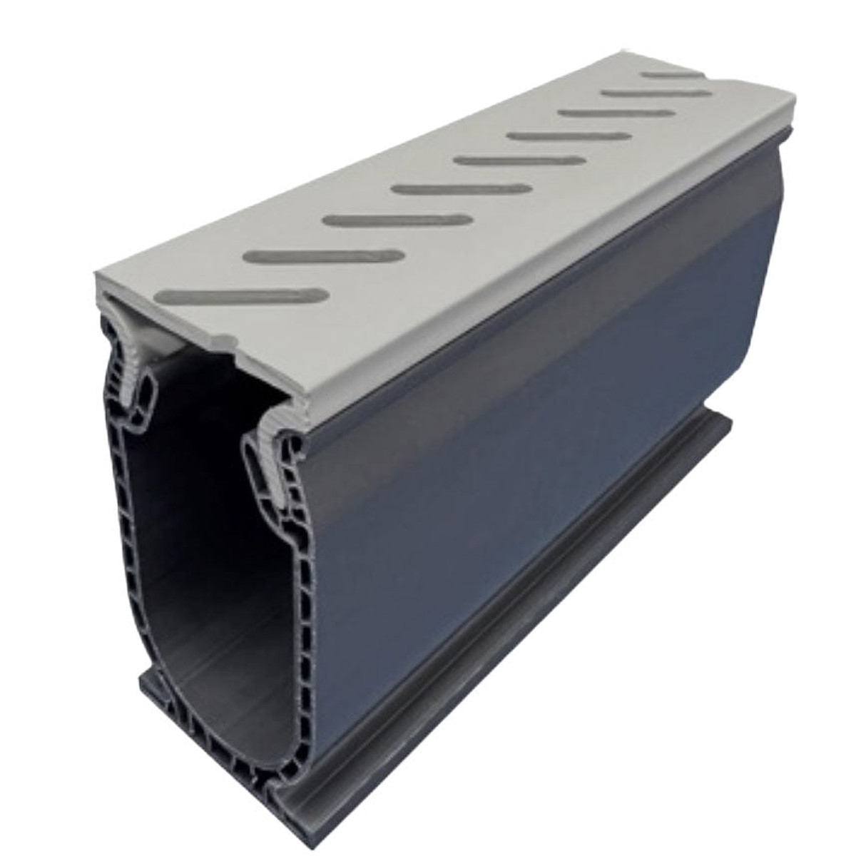 Frontier Deck Drain Pro - 1.7 Inch Width - Gray - 5 Foot Length