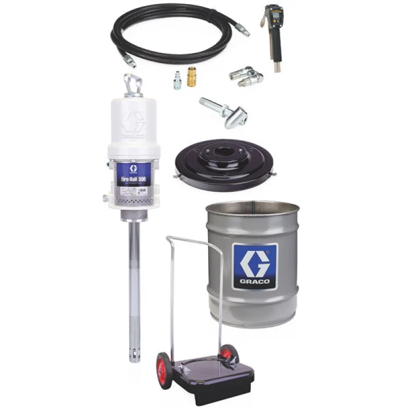 Graco 245695 | Fire-Ball 300 Series – 35 / 50 Lb 50:1 Grease Package (Accu-Shot Cart-Mounted Pail Dispenser)