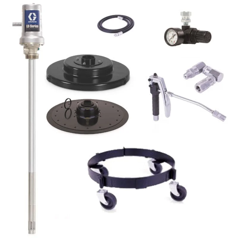 Graco 25N618 | LD Series 50:1 – 120 Lb Grease Package (Mobile Base and Air Regulator)