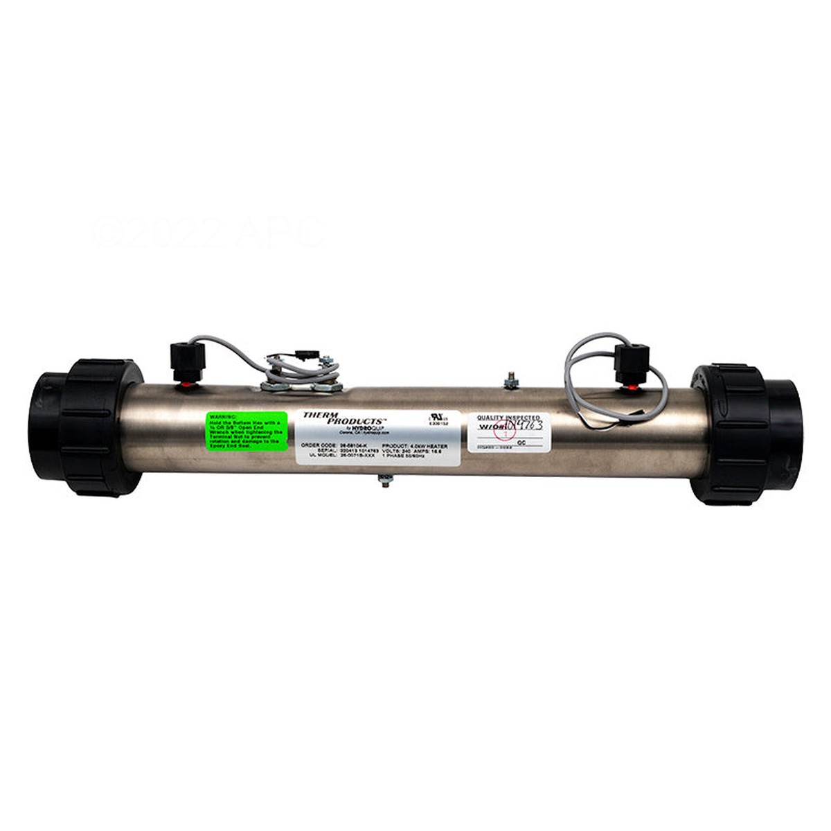 Hydro-Quip Balboa Heater Assembly w/ M7 Sensors | 4kW | 220V | 58104