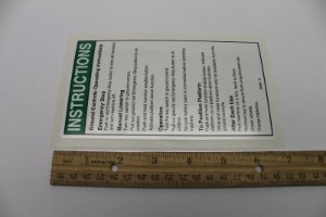Genie Lift Part # 82263GT - DECAL,NOTICE, OPER INST, GCP, EA