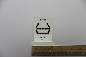 Genie Lift Part # 82942GT - DECAL,LABEL,TIRE PRESS,Z-34/22, EA