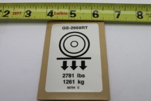 Genie Lift Part # 82754GT - DECAL,LABEL,WHEEL LD,GS2668RT, EA