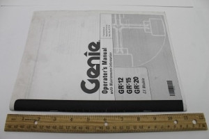 Genie Lift Part # 97779GT - MANUAL,OPERATOR,GR,CE,3RD ED, EA