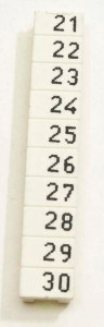 Genie Lift Part # 74922GT - MARKING TAGS,# 21-30,WIELAND, EA