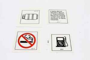 Genie Lift Part # 82000GT - DECAL KIT,SFTY/INSTR.GASZ45**, EA