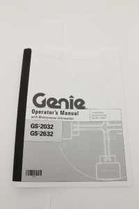 Genie Lift Part # 97552GT - MANUAL,OPERATORS,GS-2032&2632, EA