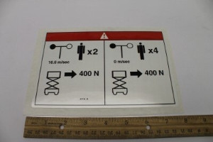 Genie Lift Part # 97718GT - DECAL, HI WIND SPD,CE, 3268DC, EA