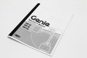 Genie Lift Part # 97773GT - MANUAL,OPERATOR,GR,ANSI,3RD ED, EA